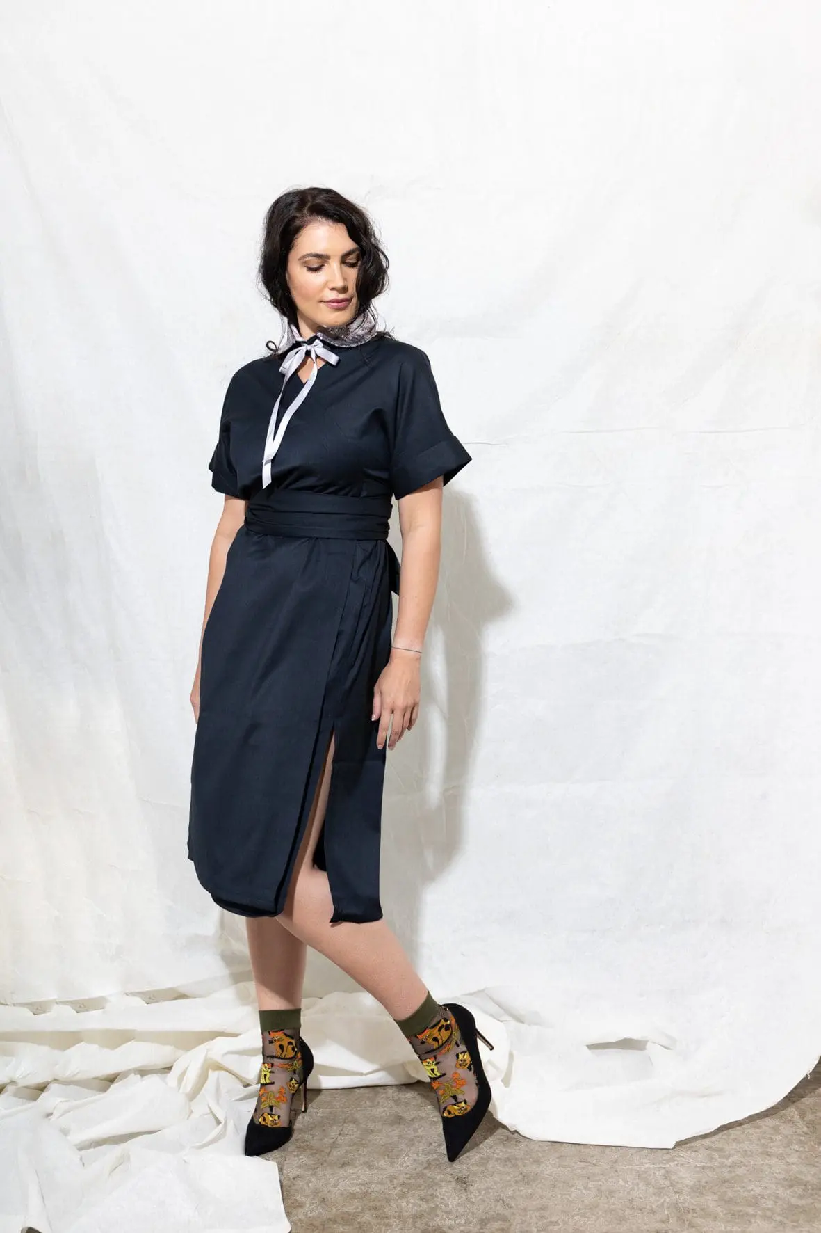 Very Dark Blue Dress - Image 4