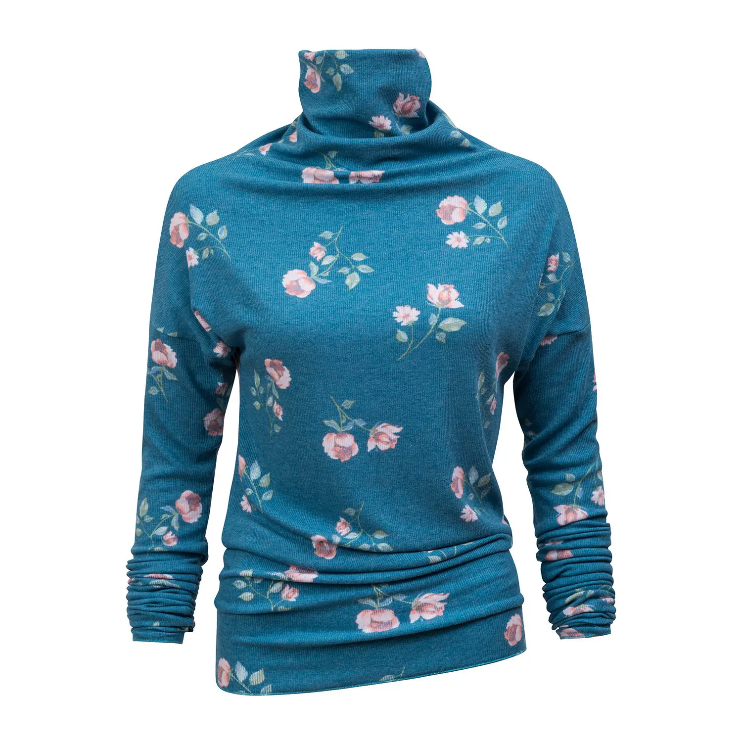 Signature turtleneck with roses