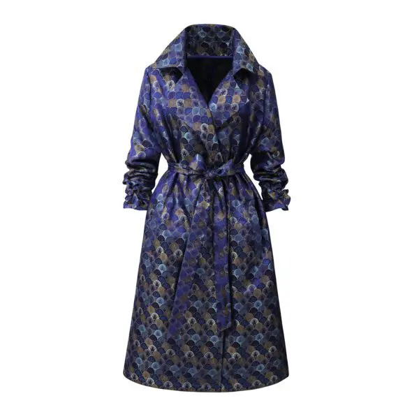 Brocade Silk Trenchcoat - SOLD