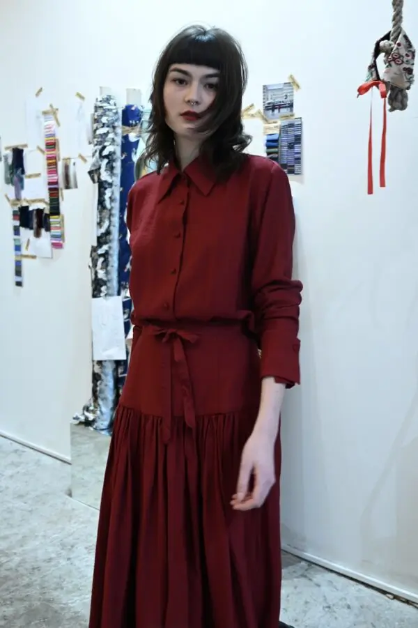 Simple Košile Bordeaux