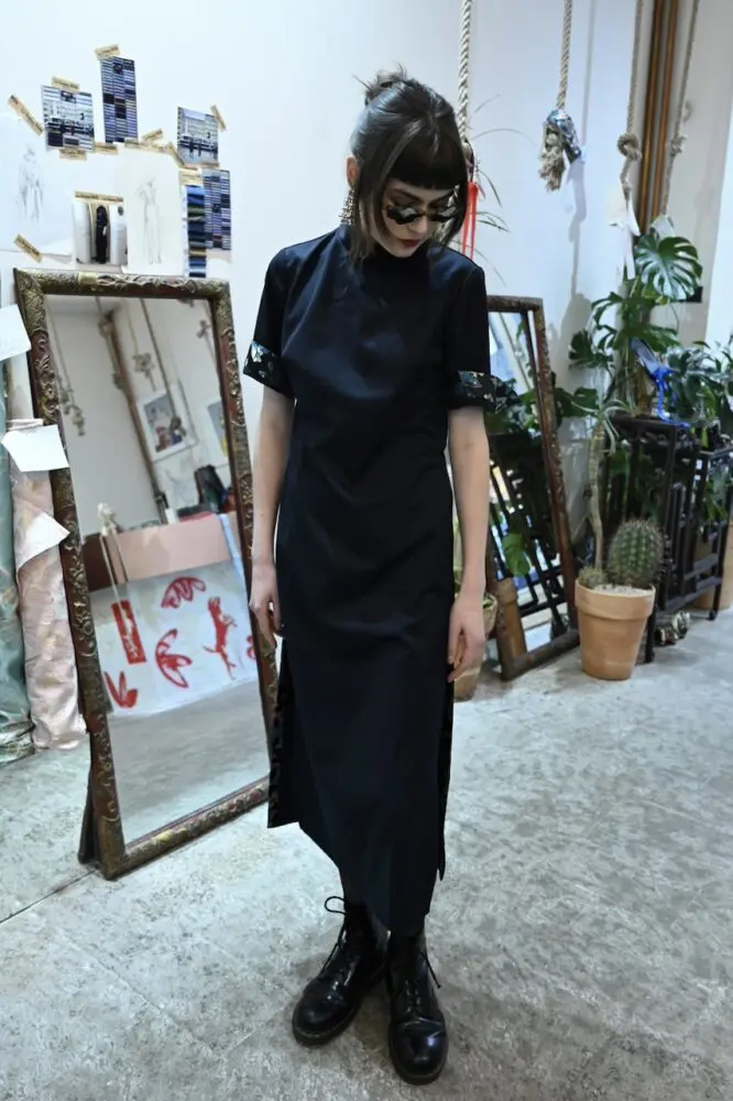 Qipao šaty tmavě modré