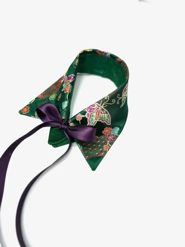 Silk Brocade ZeroWaste Collar