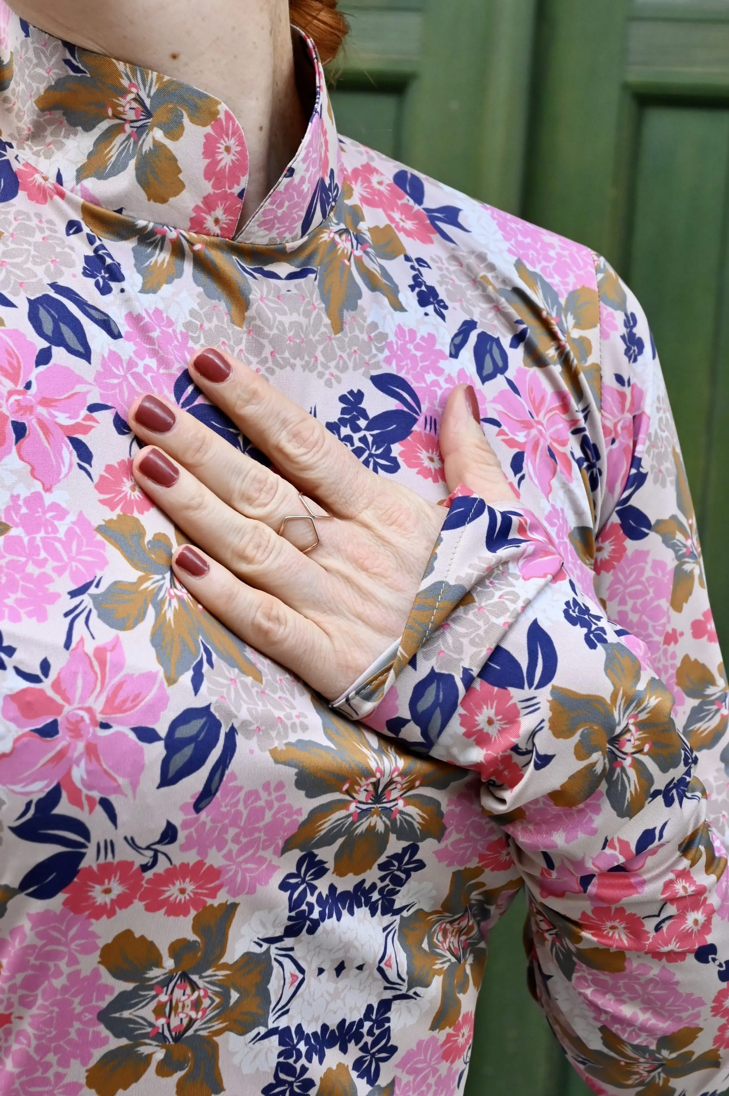 Flower-Power Qipao Dress