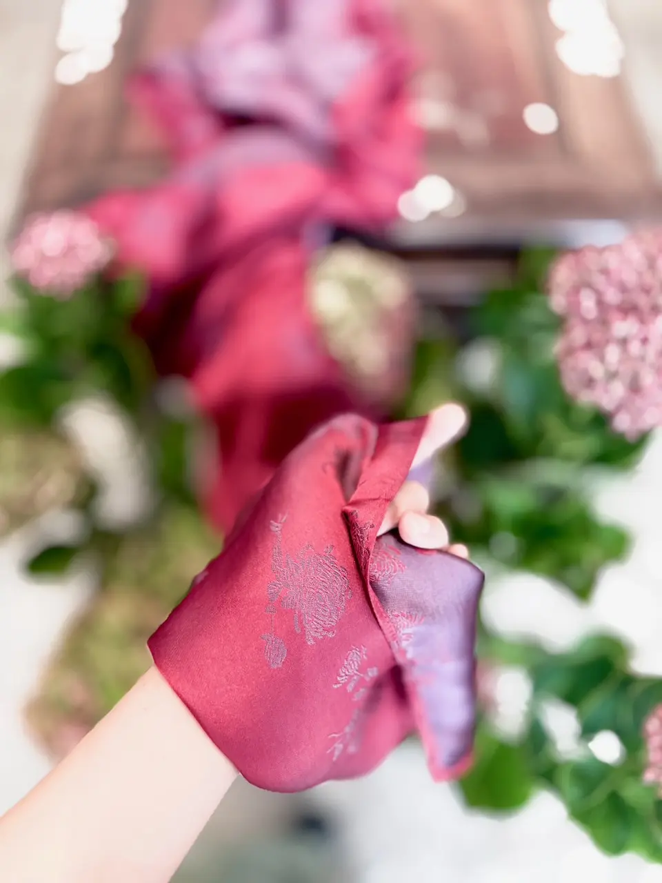 "Rouge" Silk Scarf - Image 3