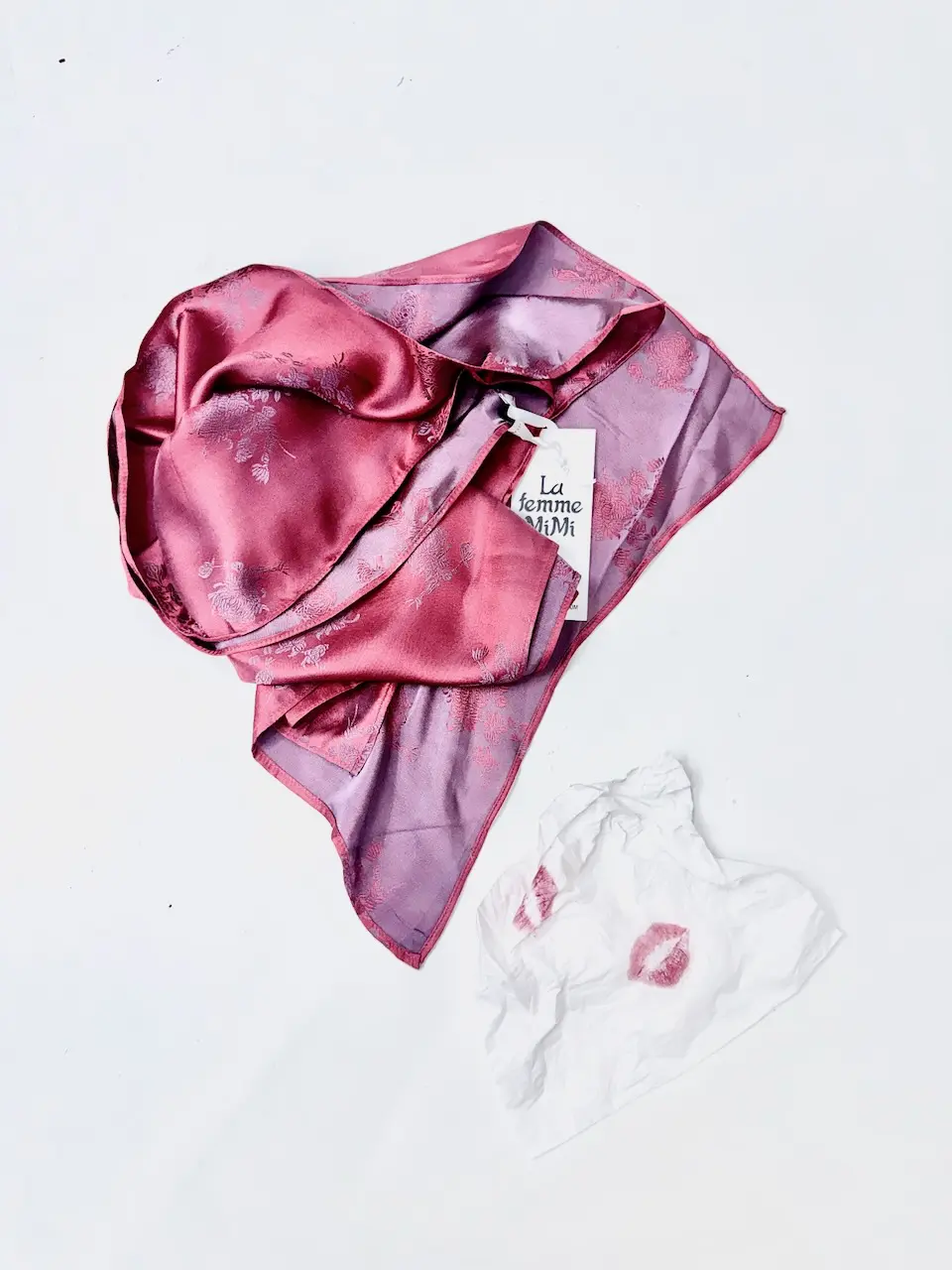 "Rouge" Silk Scarf - Image 4