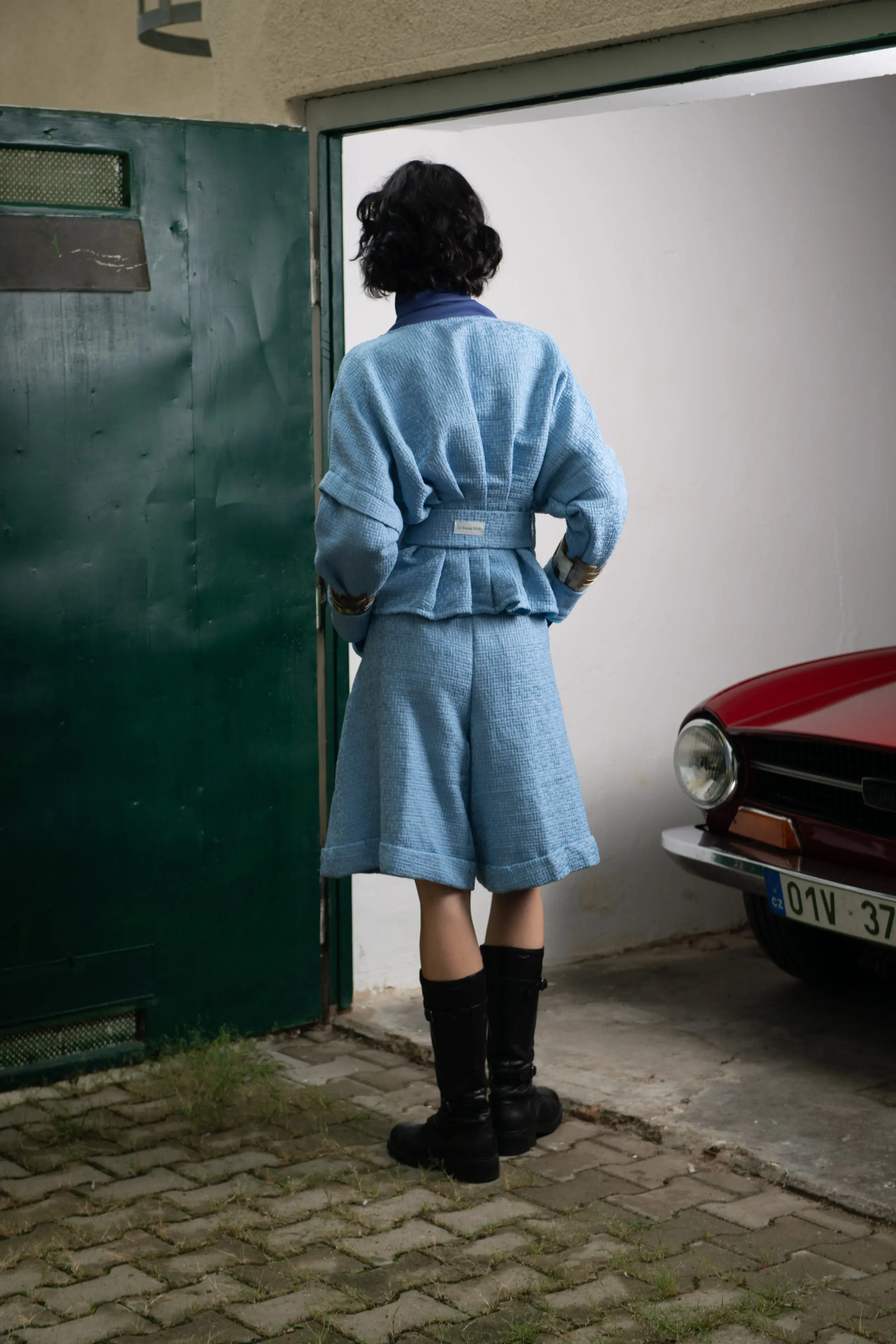 Zimní Kalhotová Sukně - Modrá - Obrázek 5