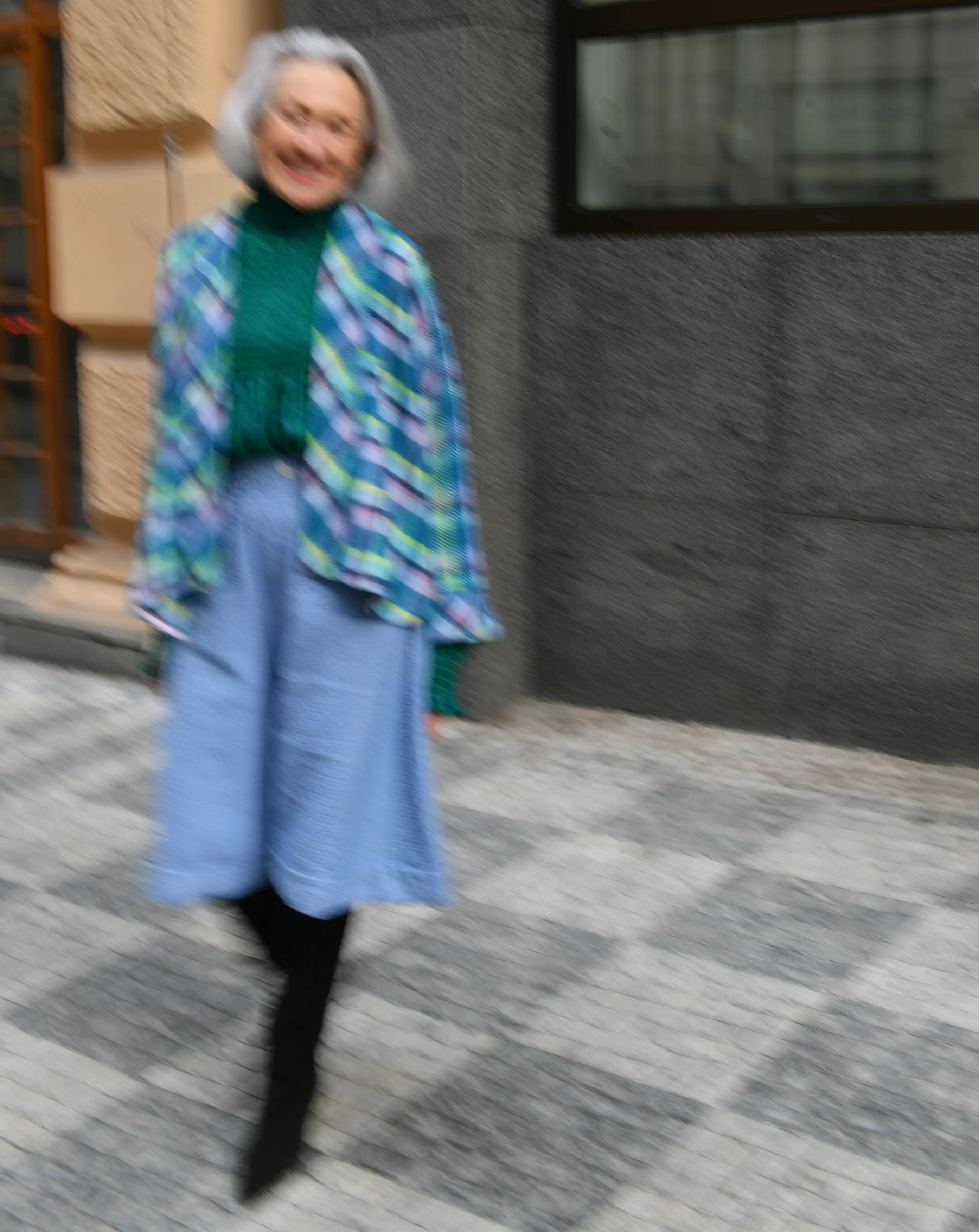 Colourful plaid kimono - Image 8