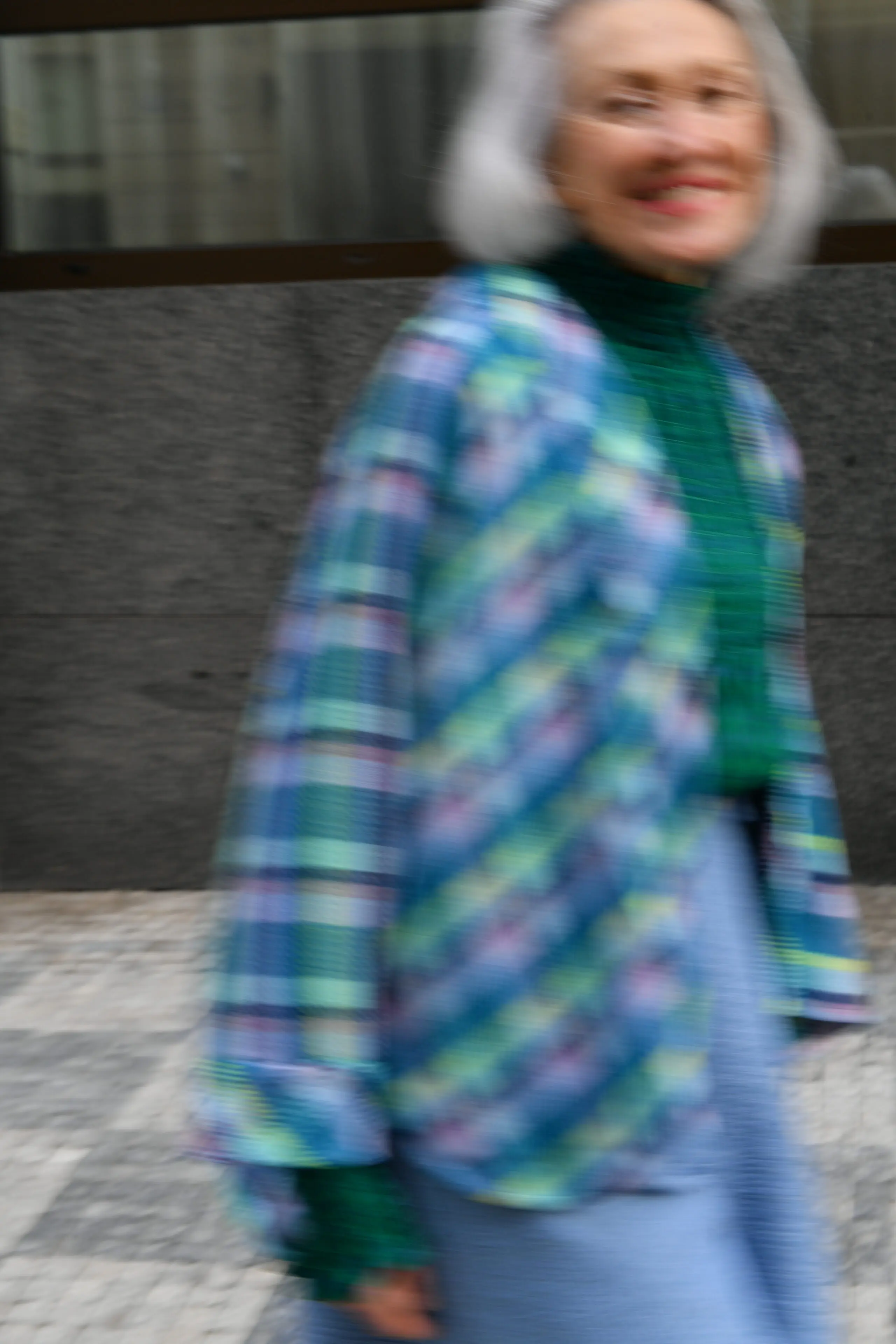 Colourful plaid kimono