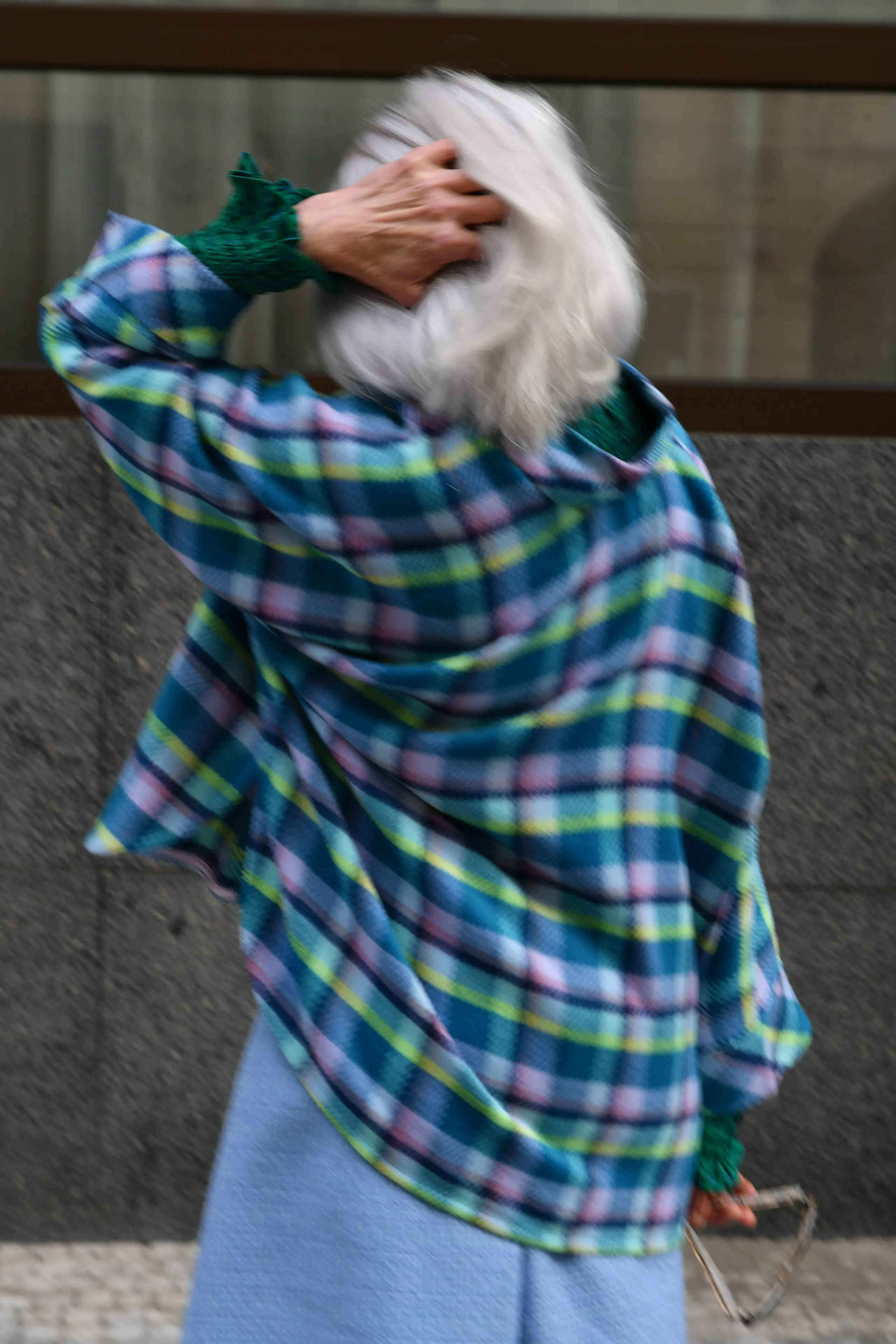 Colourful plaid kimono - Image 7