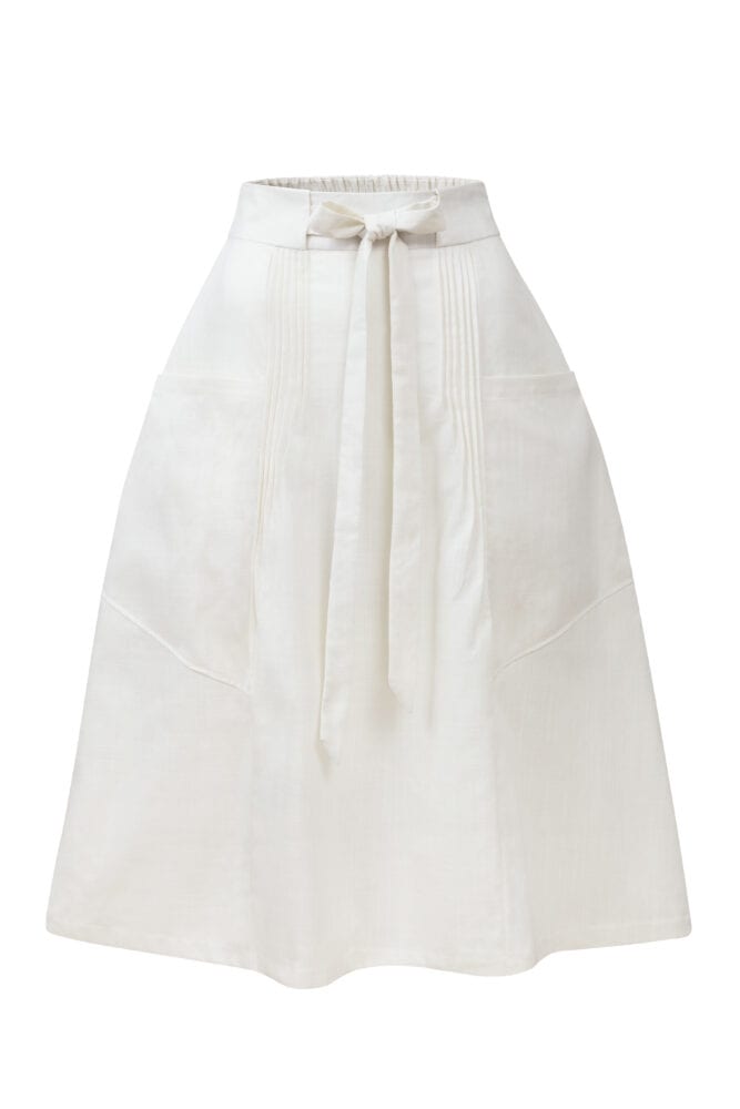 Off-white linen skirt