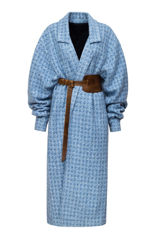 Oversize winter coat – blue