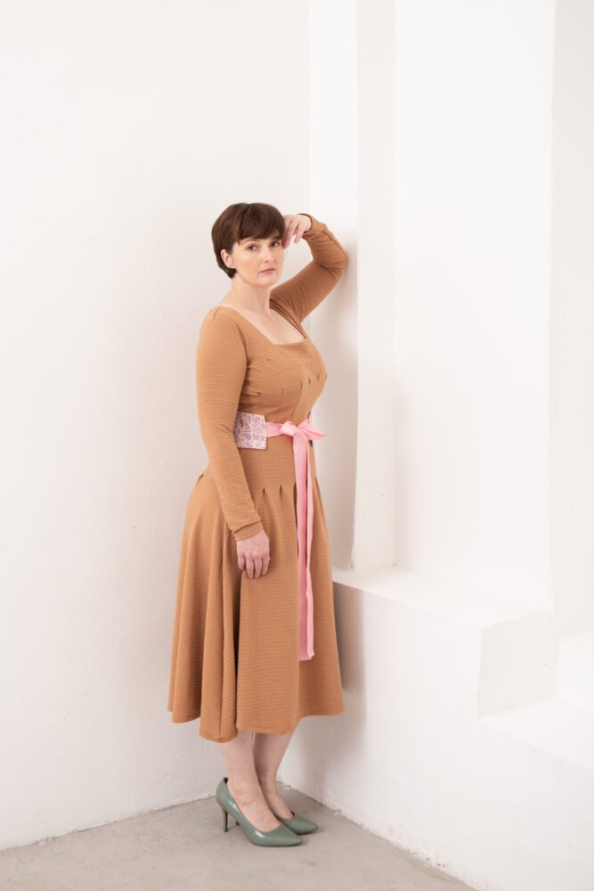 The power dress – sand color
