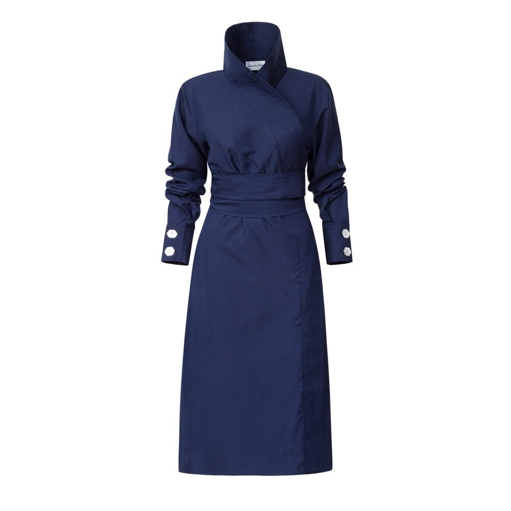 Nocturne blue wrap dress