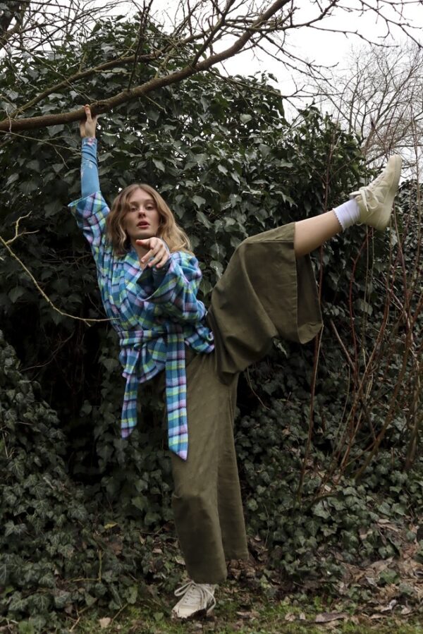 Barevné kostkované kimono - Image 6