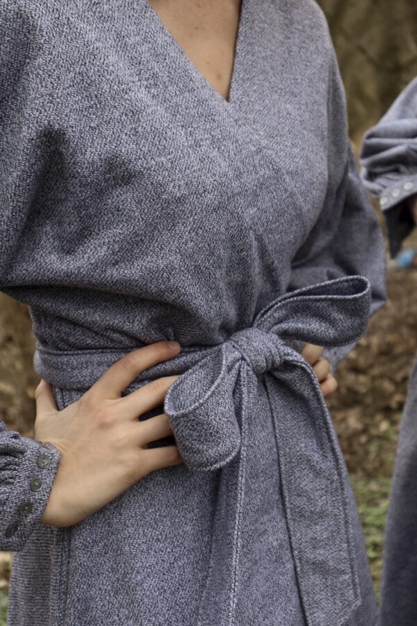 Grey wrap dress - Image 4