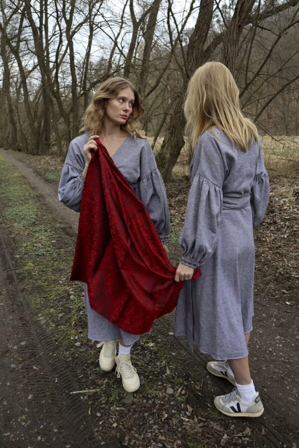 Grey wrap dress - Image 3