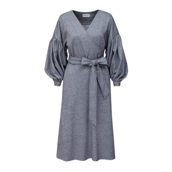Grey wrap dress