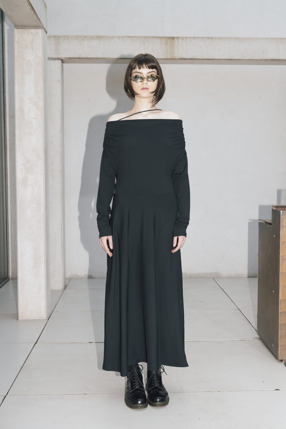 Black Waterfall Dress