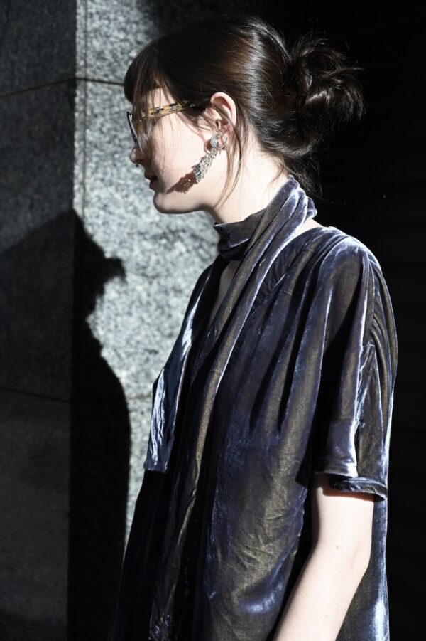 Sametový hedvábný Top