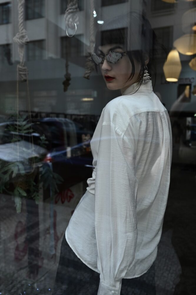 Hedvábná halenka oversize