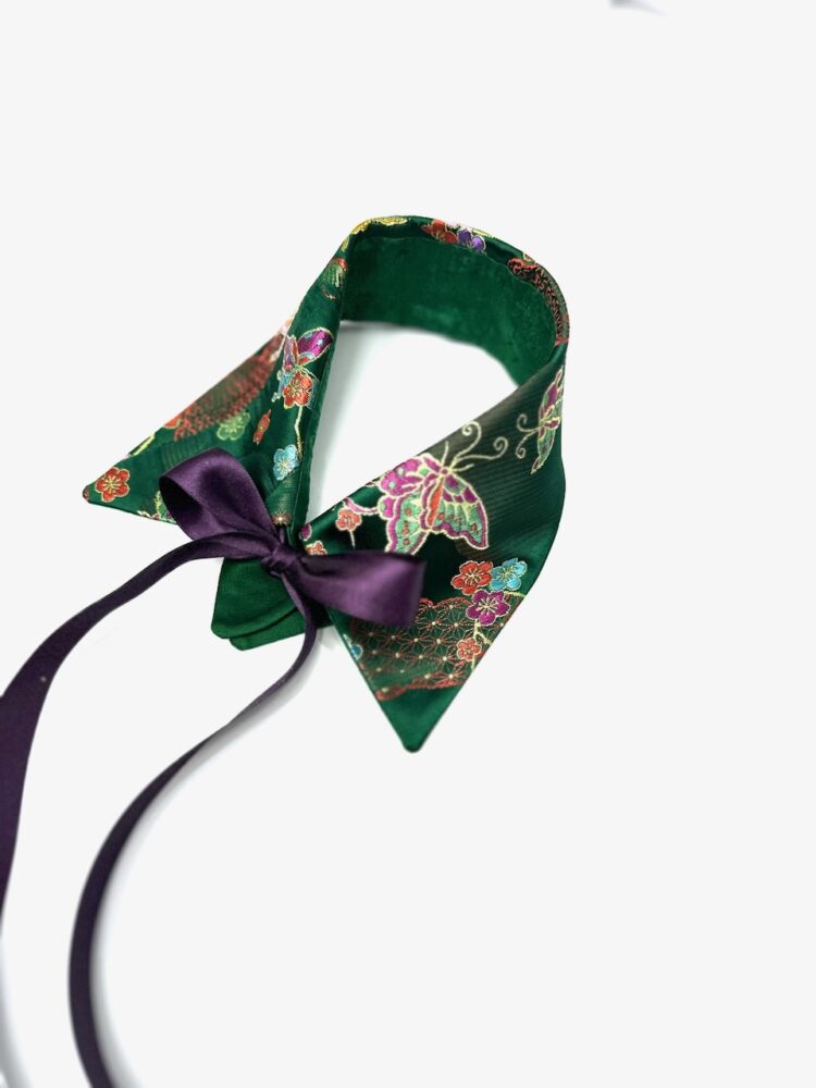 Silk Brocade ZeroWaste Collar