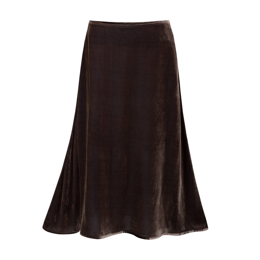 Velvet silk skirt