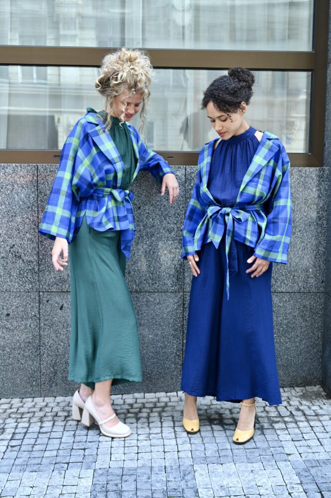 Široké Kalhoty – Zelené