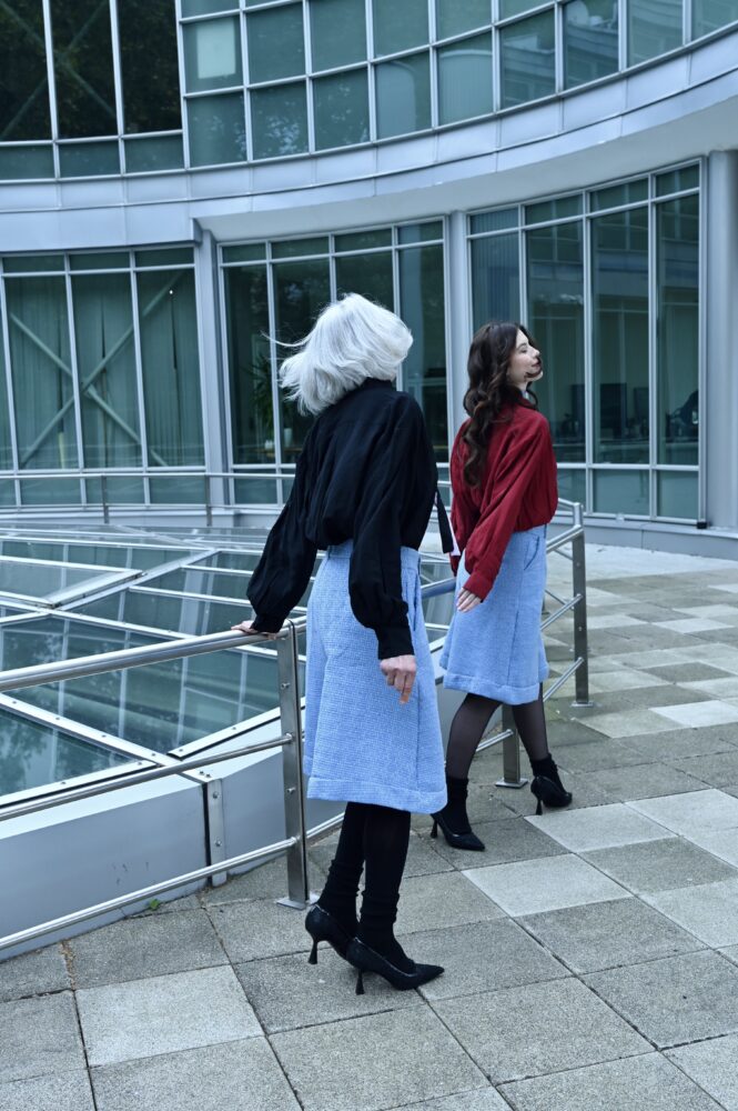 Zimní Kalhotová Sukně – Modrá