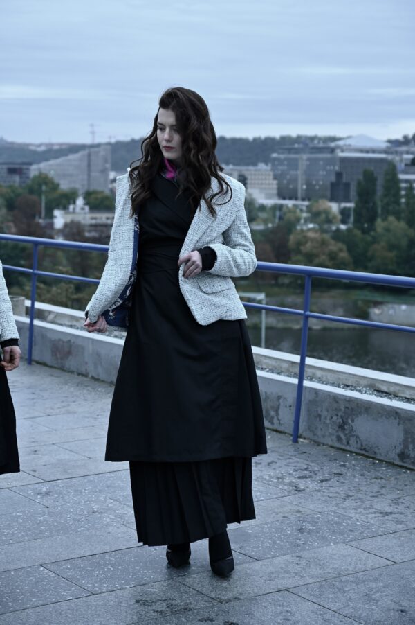 Wrap Dress Royal Collar - Image 3